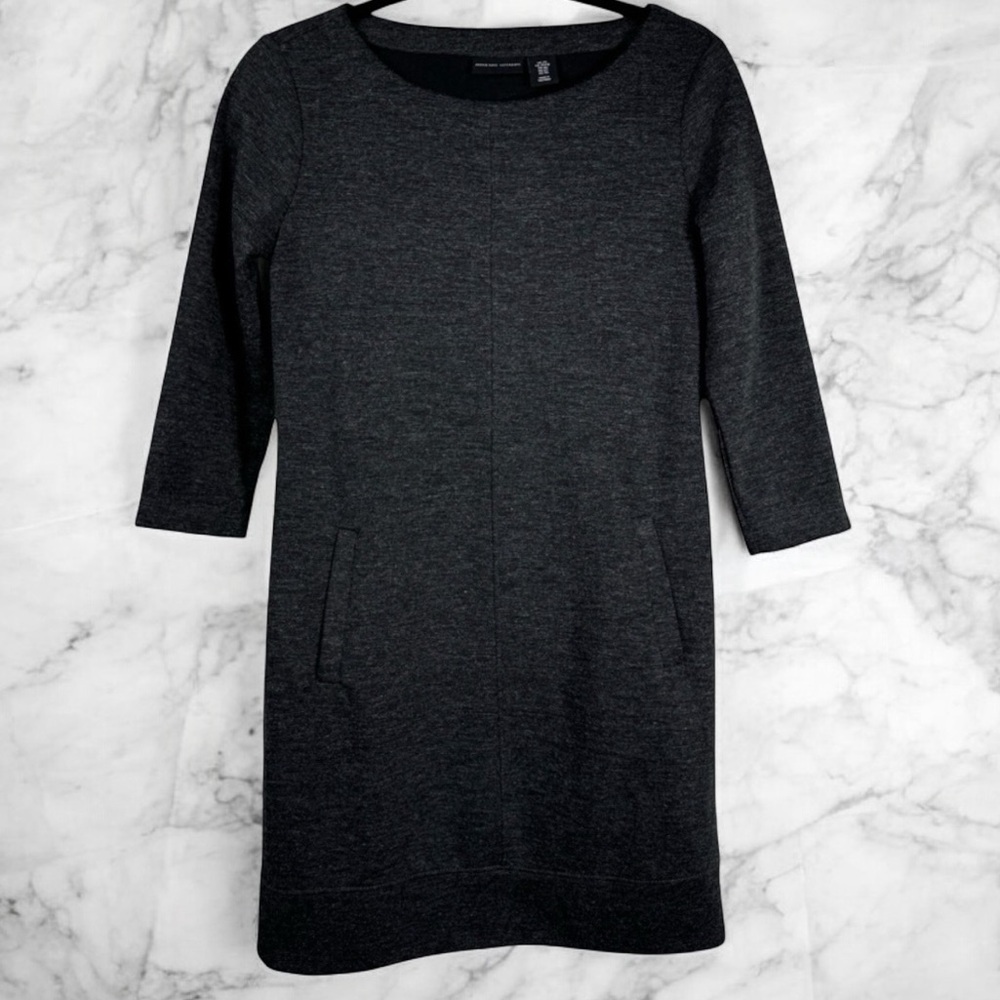 Adrienne Vittadini Dark Grey  Shift cocktail Dress Women's Size XS